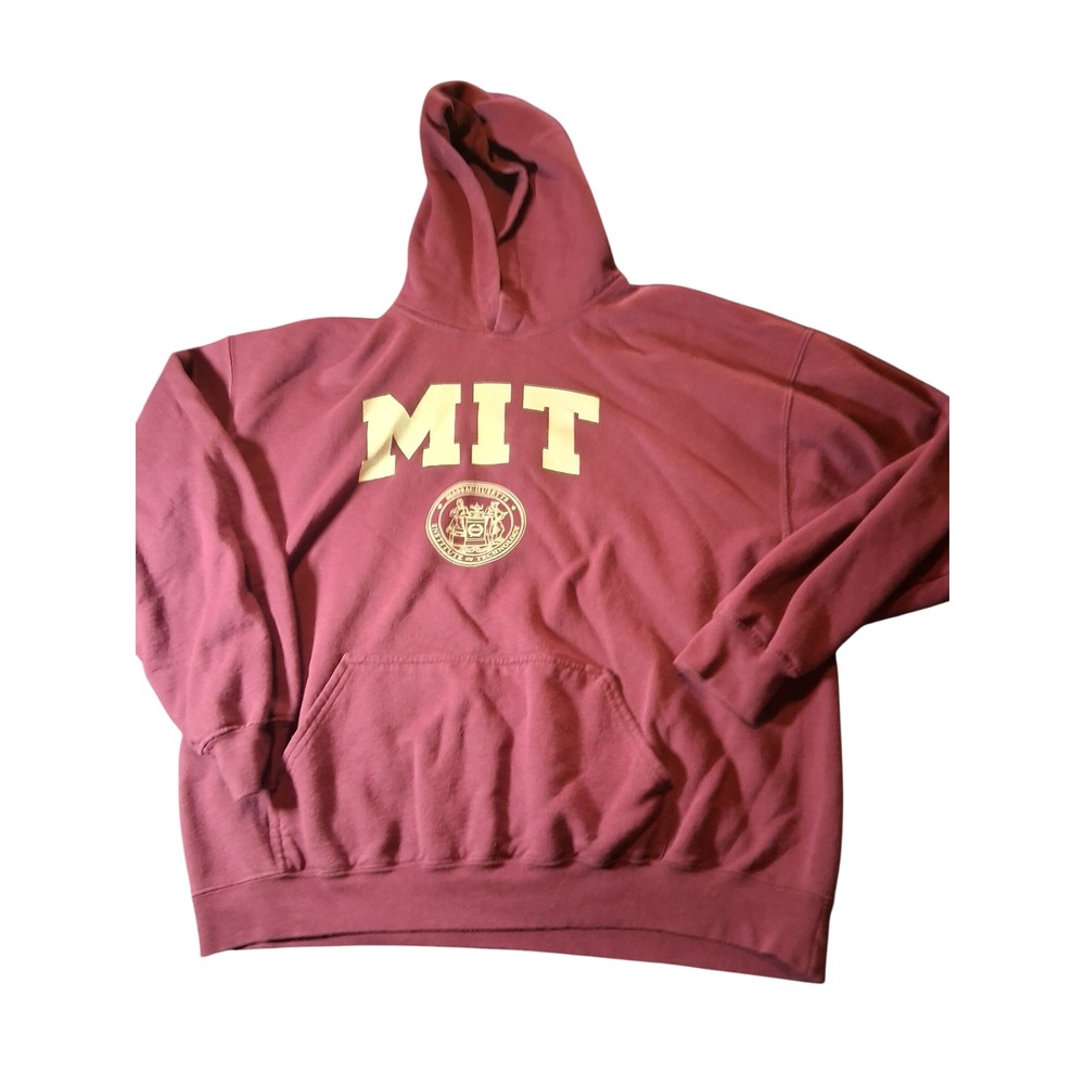 MIT Massachusetts Institute of Technology Hoodie Gildan  Maroon Mens XL
